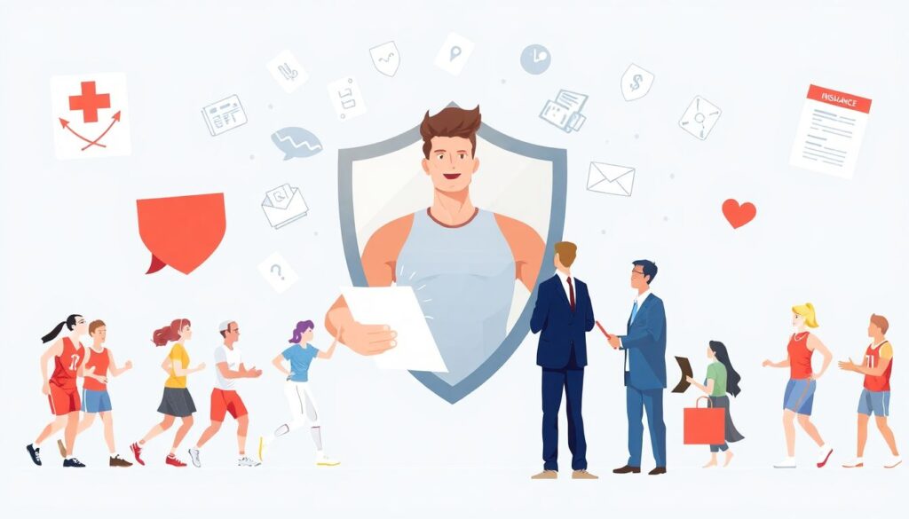 Страхование спортсменов: особенности оформления и выбор подходящего полиса Страхование спортсменов: особенности и виды полисов. - иллюстрация