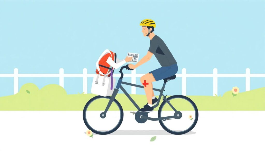 Страхование велосипедистов и СИМ — защита на дороге и в непредвиденных ситуациях Страхование велосипедистов и средств индивидуальной мобильности (СИМ). - иллюстрация