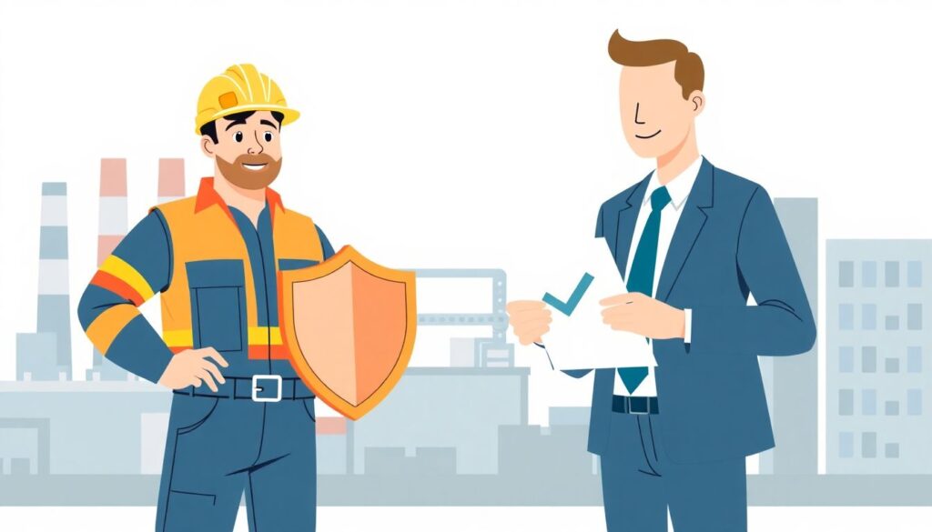 Страхование от несчастного случая на производстве. - иллюстрация