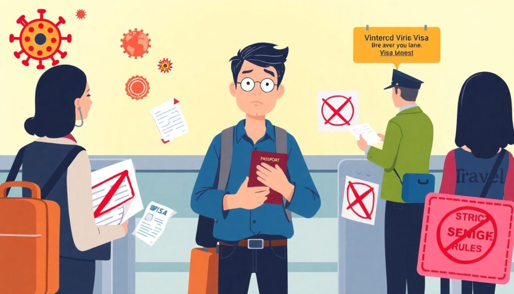 Страхование от отказа в визе. - иллюстрация