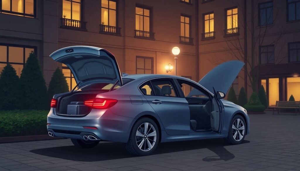 Страхование от кражи личных вещей из автомобиля. - иллюстрация