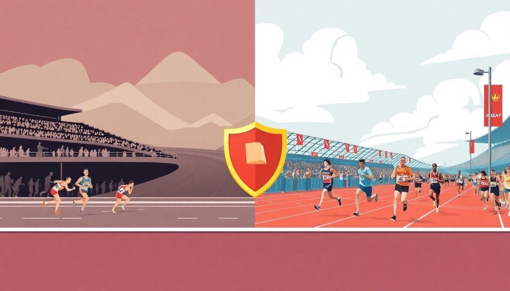 Страхование для участия в марафоне. - иллюстрация