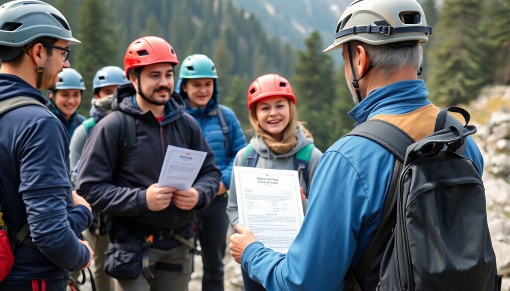 Страхование для походов и треккинга в горах. - иллюстрация