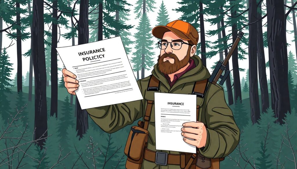 Страхование для охотников и рыболовов. - иллюстрация