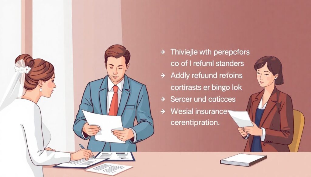 Страхование от отмены свадьбы. - иллюстрация