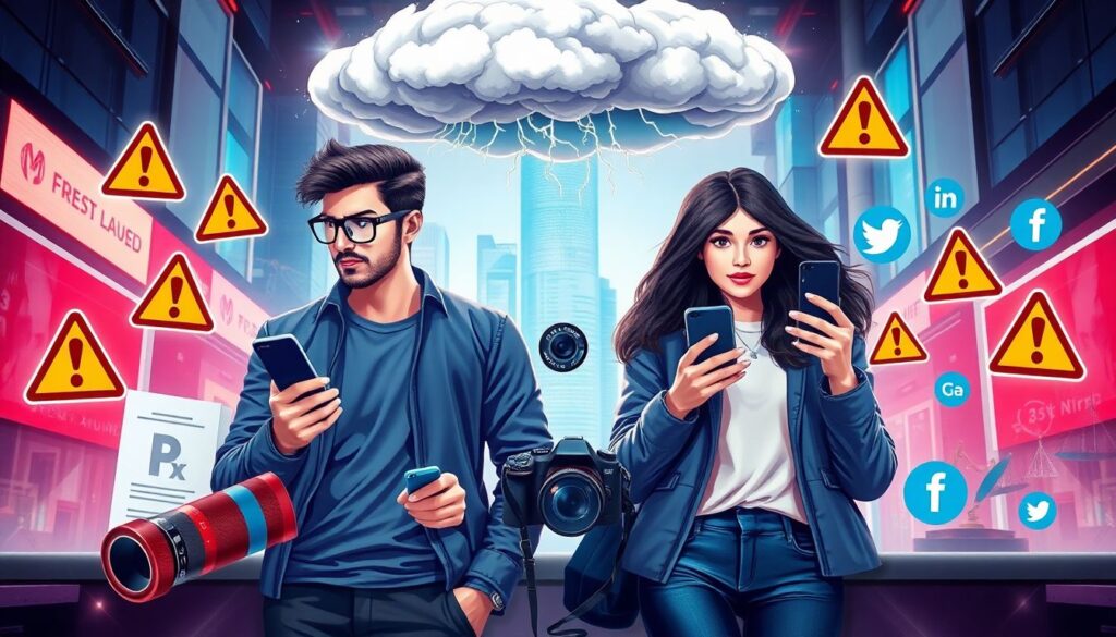 Страхование для блогеров и инфлюенсеров (ответственность, оборудование). - иллюстрация