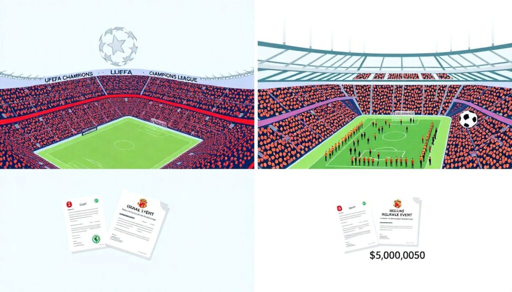 Страхование от отмены или переноса спортивного матча. - иллюстрация