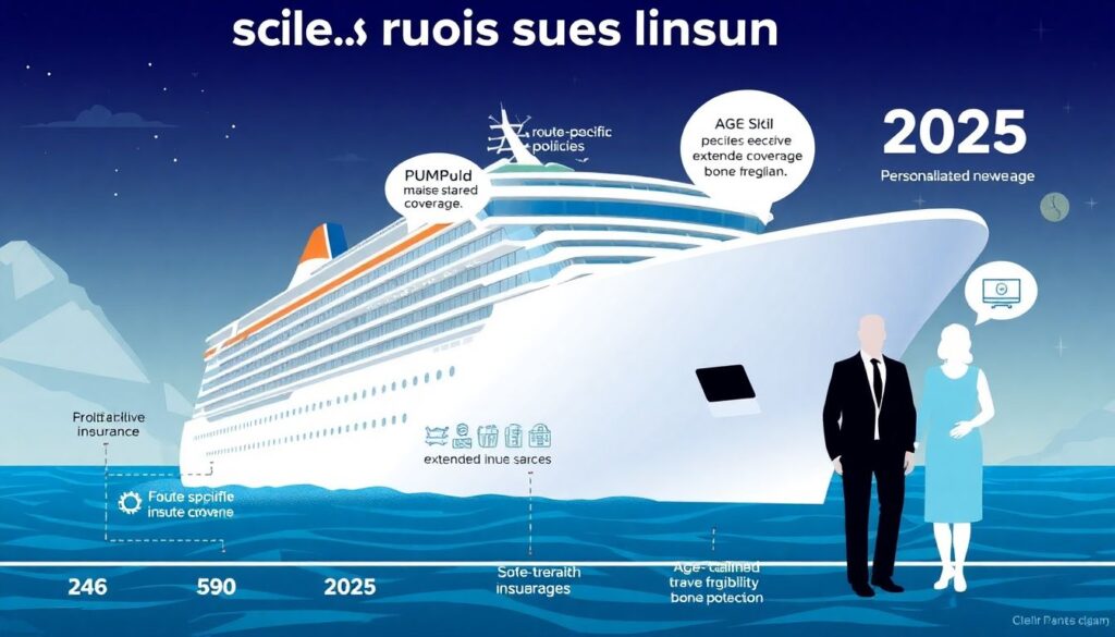 Страхование для морского круиза. - иллюстрация