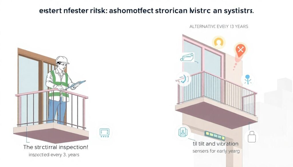 Страхование от обрушения балкона. - иллюстрация
