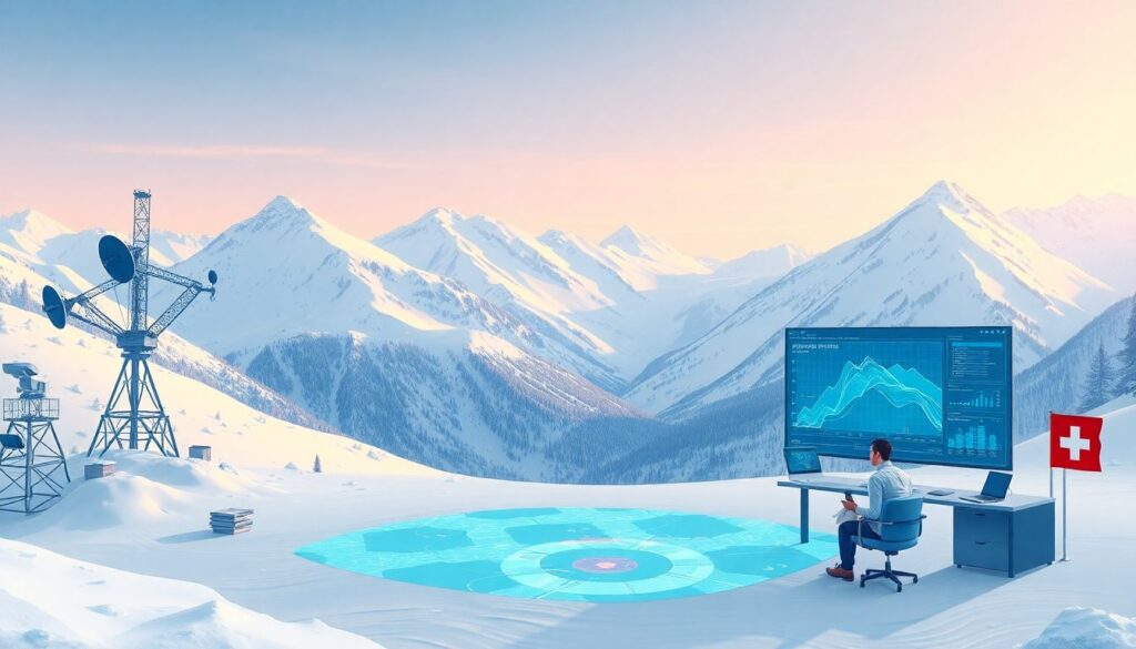 Страхование от лавинных рисков — защита от последствий схода лавины Страхование от последствий схода лавины. - иллюстрация