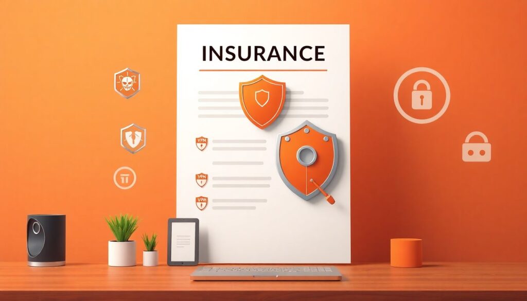 Страхование от кибератак на личные устройства — защита данных и финансов Страхование от последствий кибератак на личные устройства. - иллюстрация