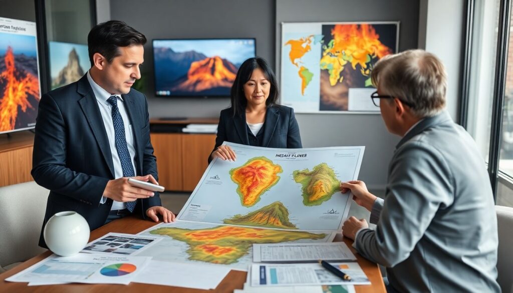 Страхование от извержения вулкана — защита имущества и жизни при катастрофе Страхование от последствий извержения вулкана. - иллюстрация