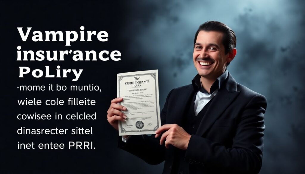 Страхование от укуса вампира как необычная маркетинговая уловка брендов Страхование от укуса вампира (и другие маркетинговые уловки). - иллюстрация