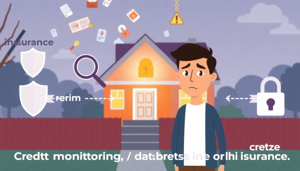 Страхование от кражи личных данных. - иллюстрация