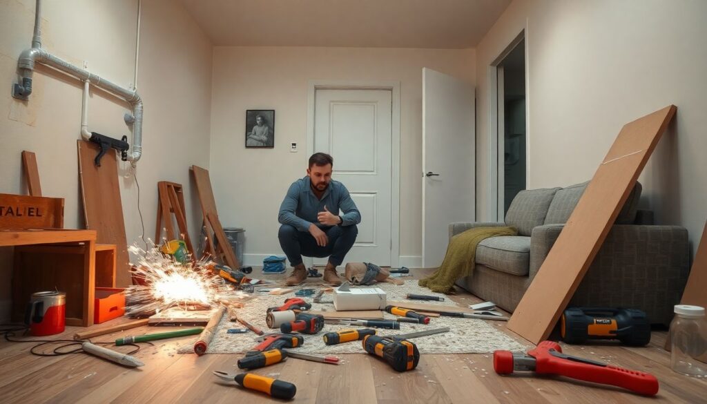 Страхование от неудачного ремонта, сделанного своими руками. - иллюстрация