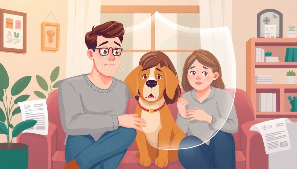 Страхование от появления аллергии на домашних животных. - иллюстрация