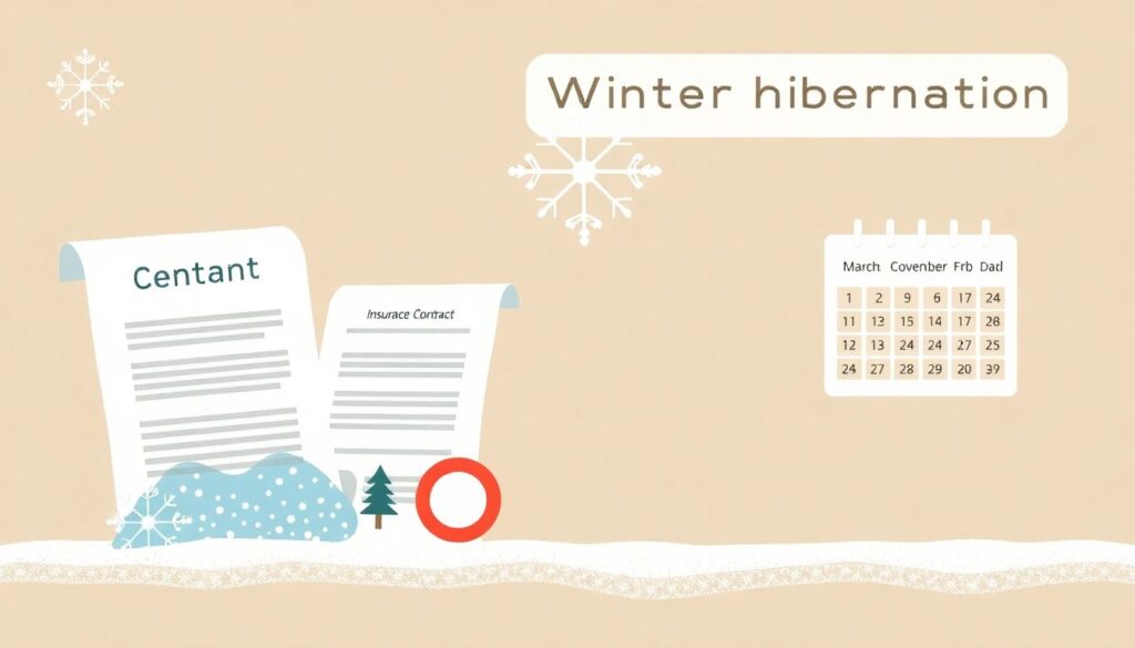 Страхование от зимней спячки. - иллюстрация