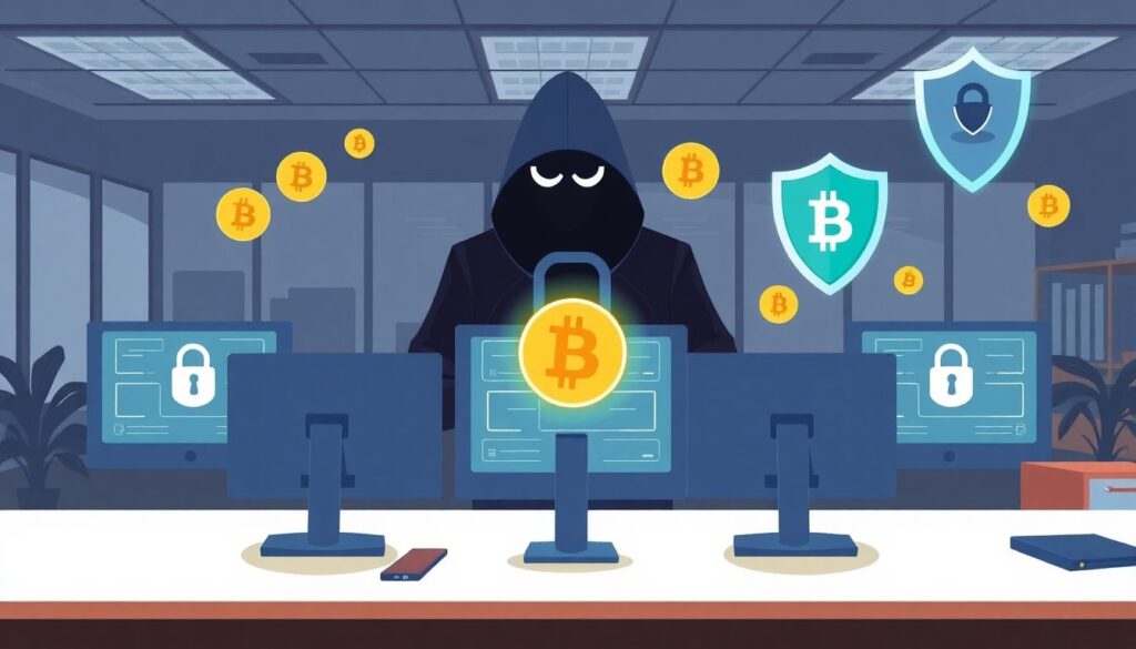 Страхование от компьютерных вирусов для защиты бизнеса и личных данных Страхование от компьютерных вирусов. - иллюстрация