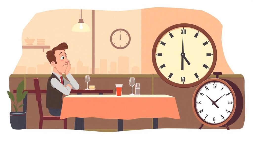 Страхование от плохого сервиса в ресторане. - иллюстрация