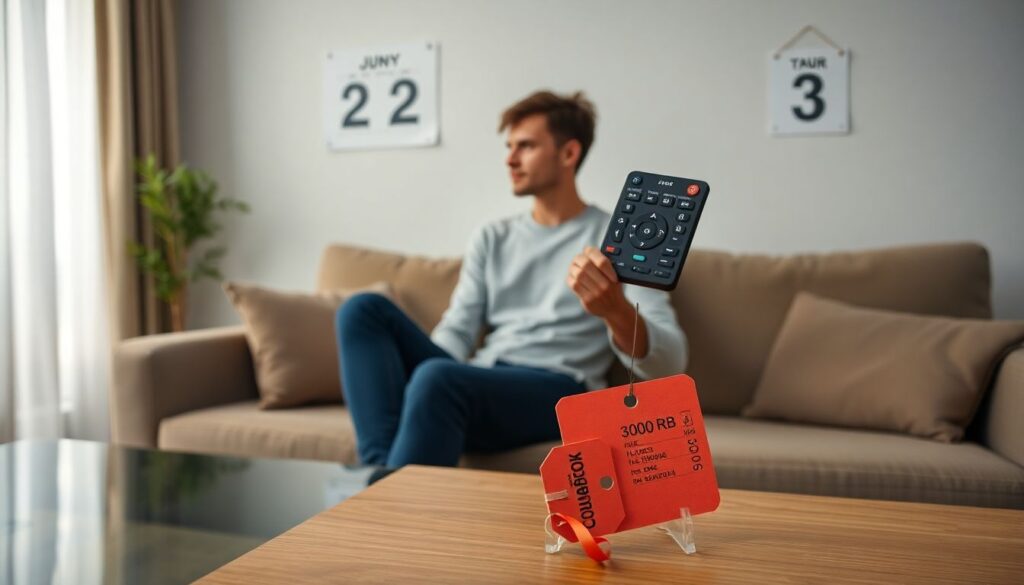 Страхование от потери пульта от телевизора. - иллюстрация